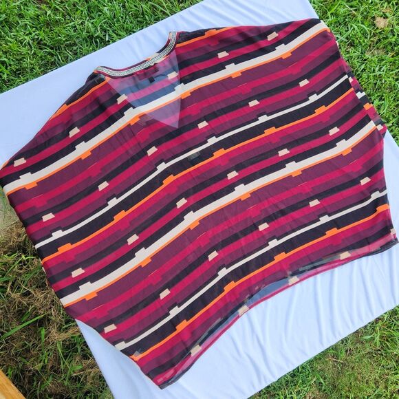 Lane Bryant Boho Dolman Sleeve Top Blouse Women's 22/24 3X  Aztec Tribal Print - Picture 9 of 13